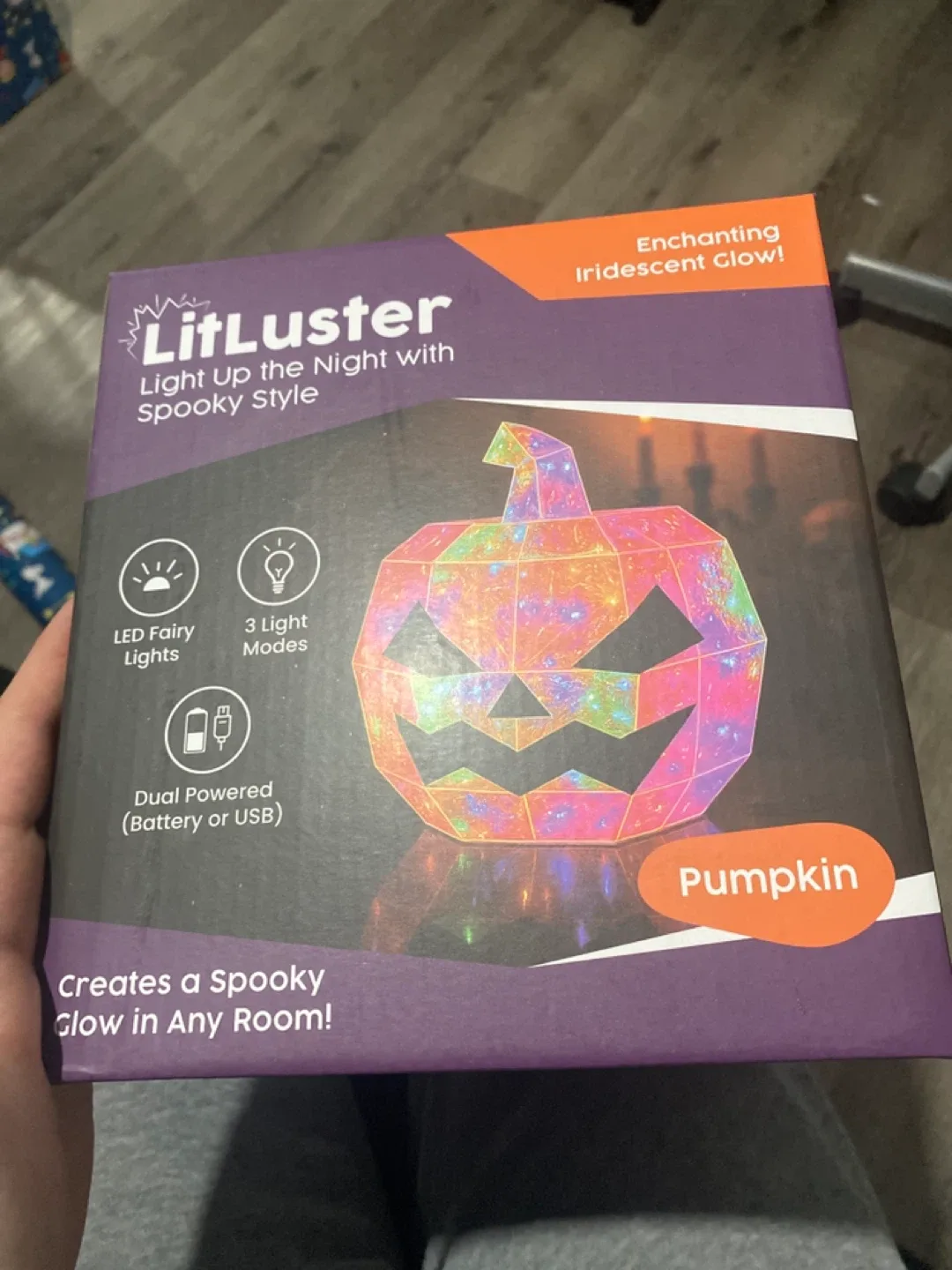 LitLuster Holographic Pumpkin - Halloween Decor image indicator(4)