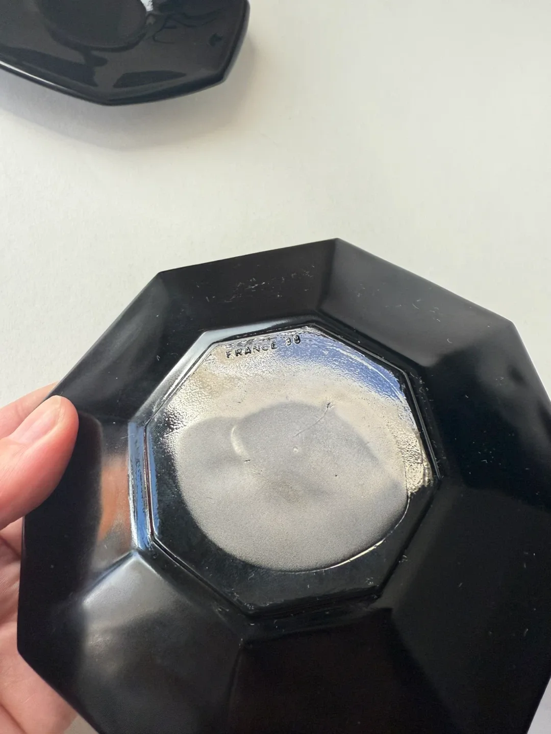 2 small French Arcoroc saucers image indicator(4)