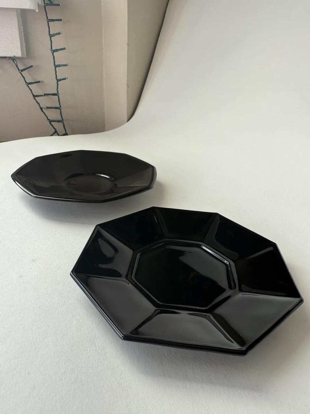 2 small French Arcoroc saucers image indicator(2)