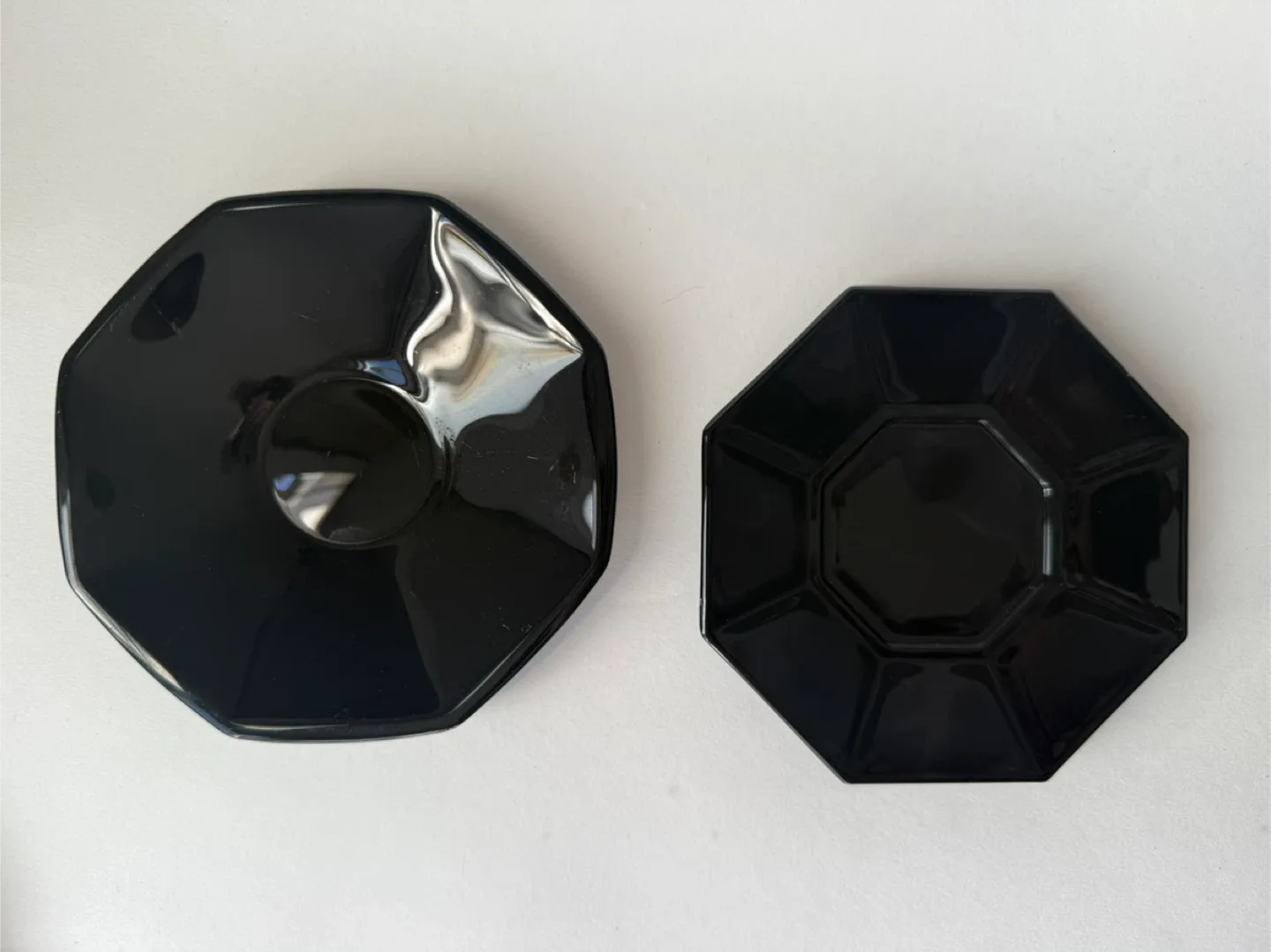 2 small French Arcoroc saucers