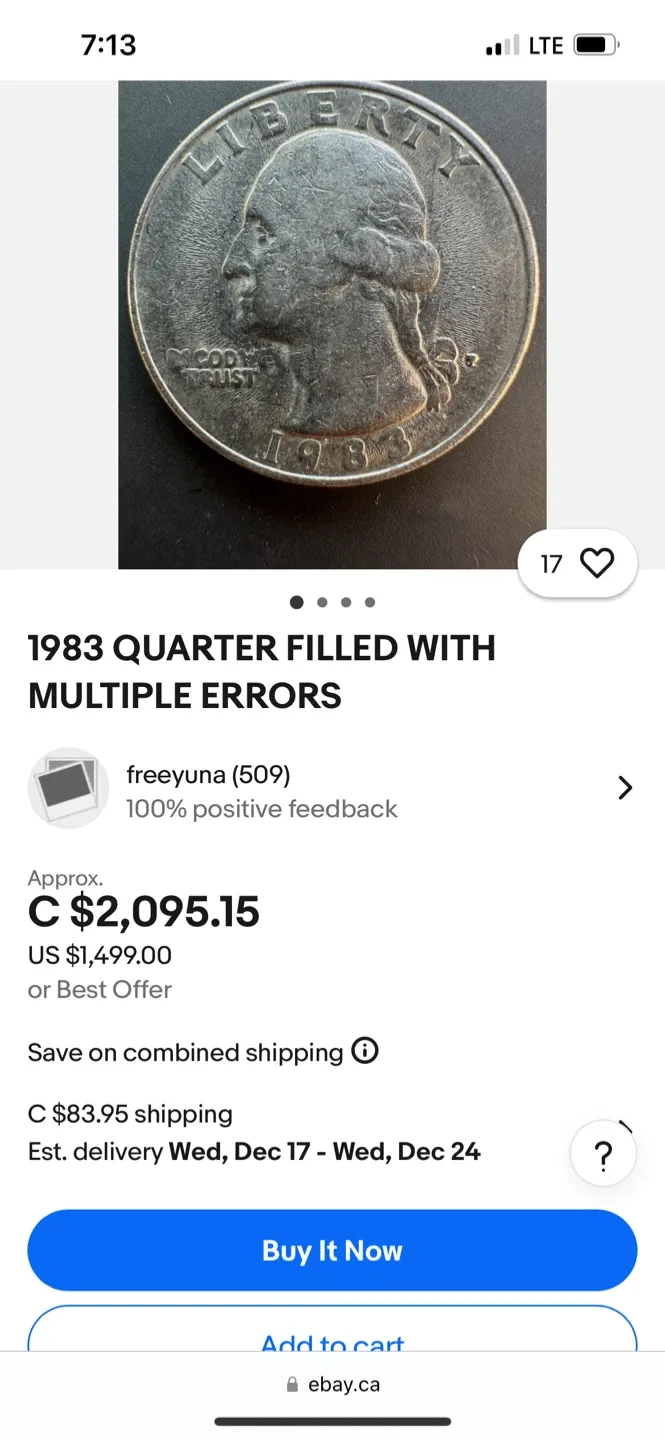 QUARTER FILLED WITH MULTIPLE ERRORS