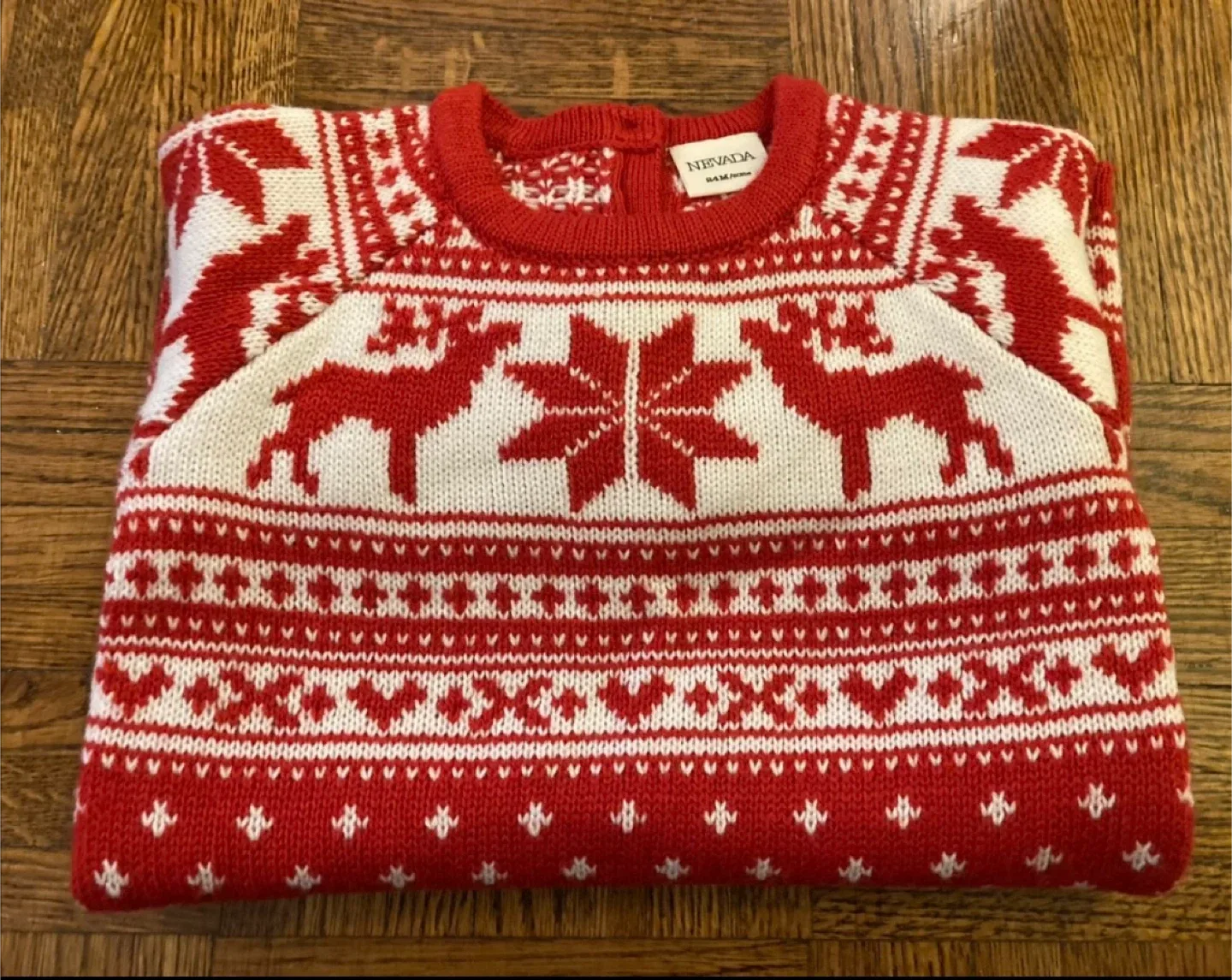 Nevada 24M Holiday Sweater - Red & White image indicator(2)