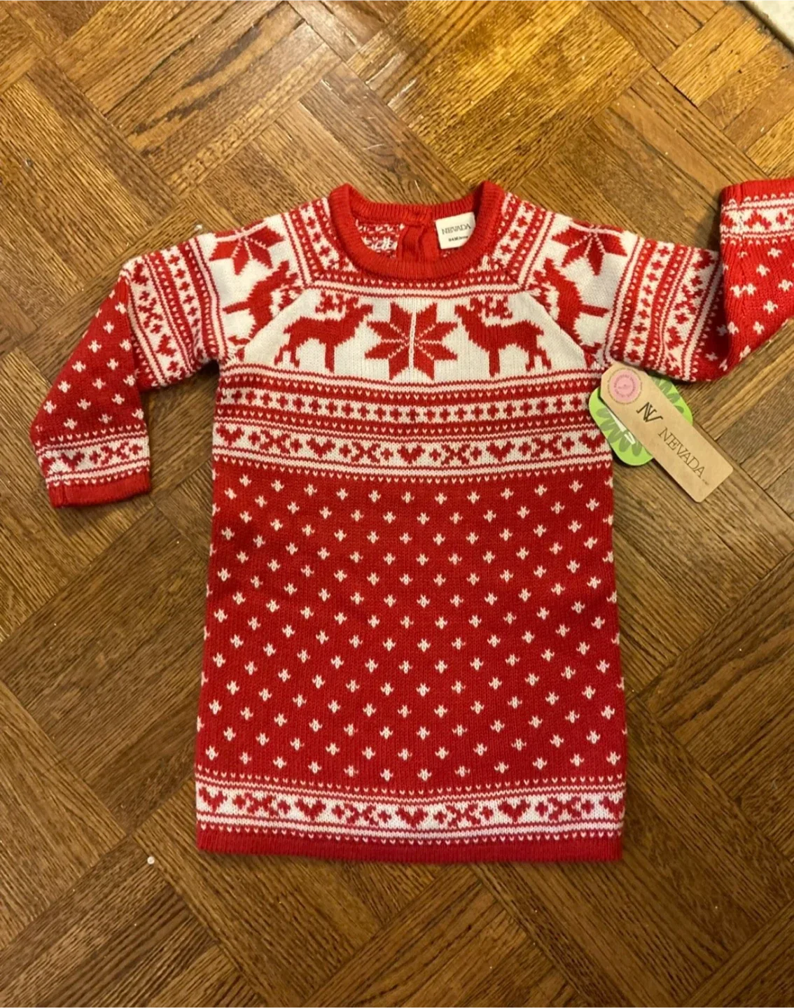Nevada 24M Holiday Sweater - Red & White