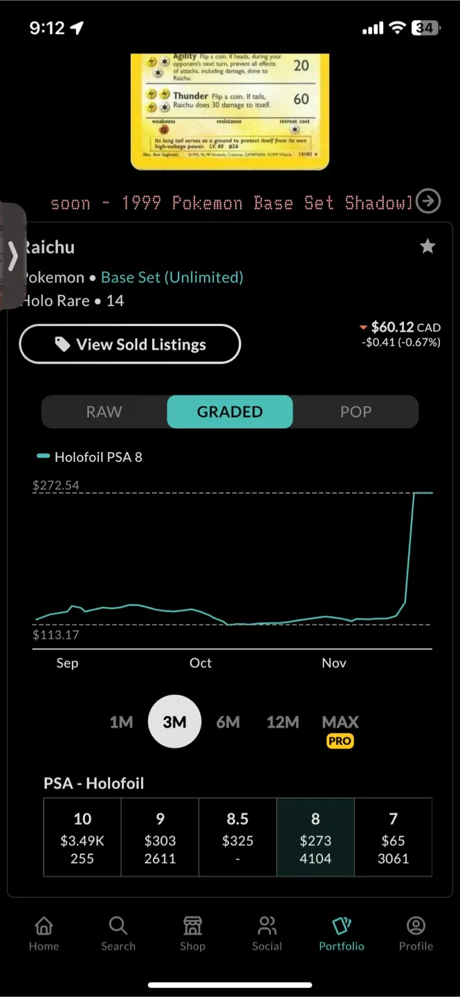 1999 Pokemon Game Raichu-Holo PSA 8 image indicator(3)