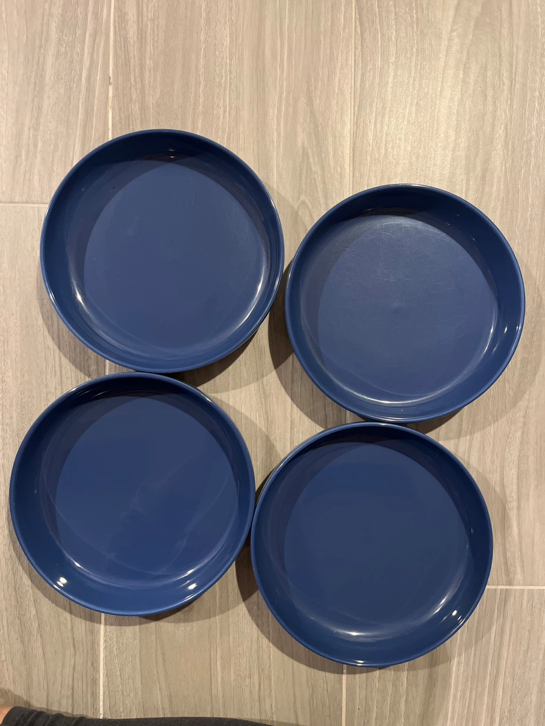Four Blue Bowl Plates - photo 5