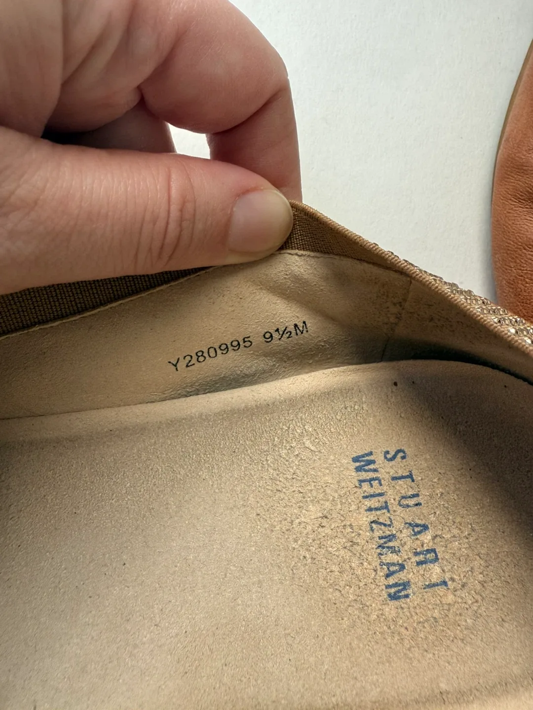 Stuart Weitzman Brown Leather Flats Sz 9.5 image indicator(8)