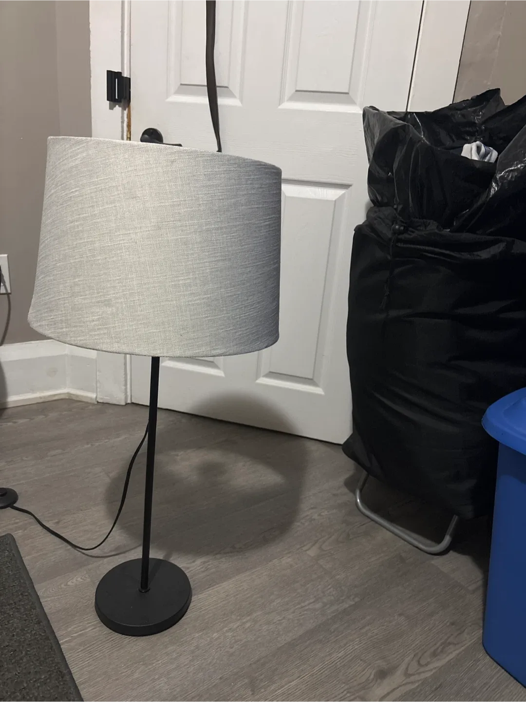 Floor Lamp with Grey Shade