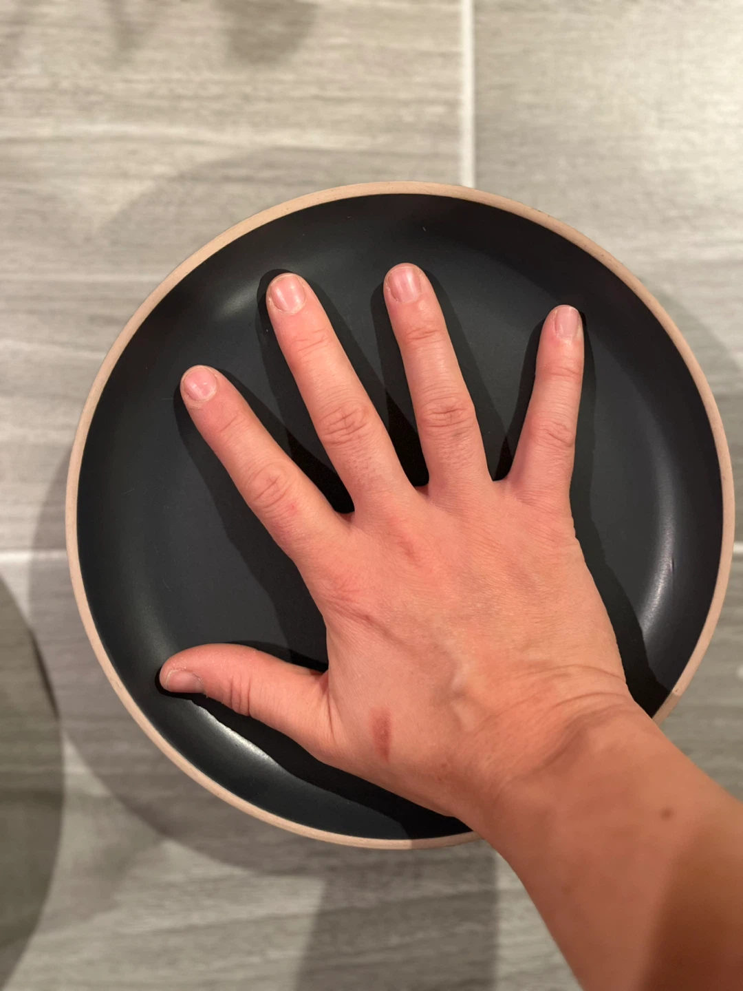 3 dark blue plates - photo 2
