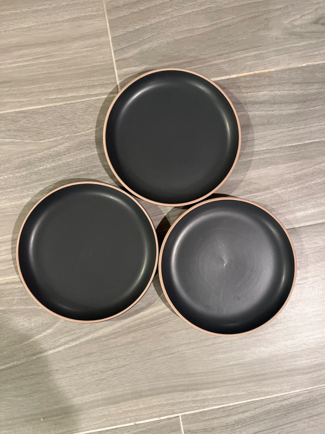 3 dark blue plates - photo 3