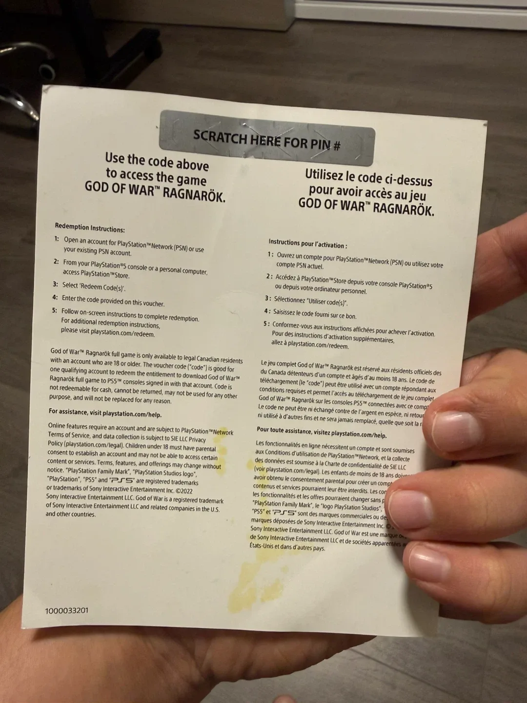 God of War Ragnarok PS5 Game Code image indicator(2)