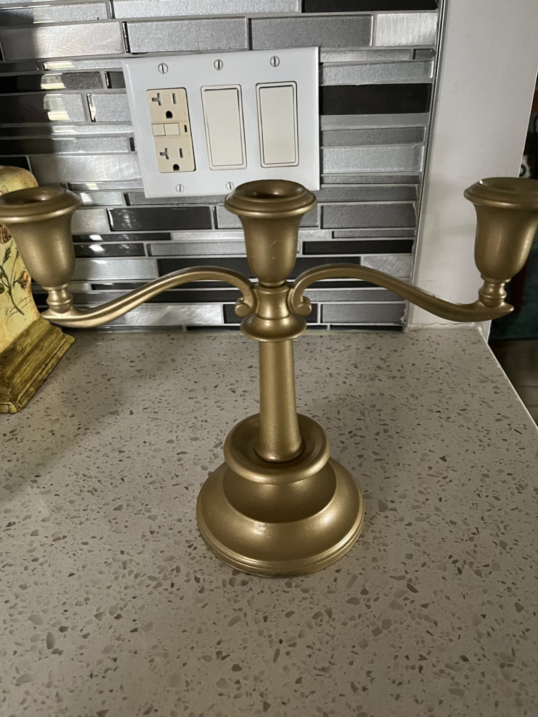 Gold Coloured Candlestick Holder - photo 2