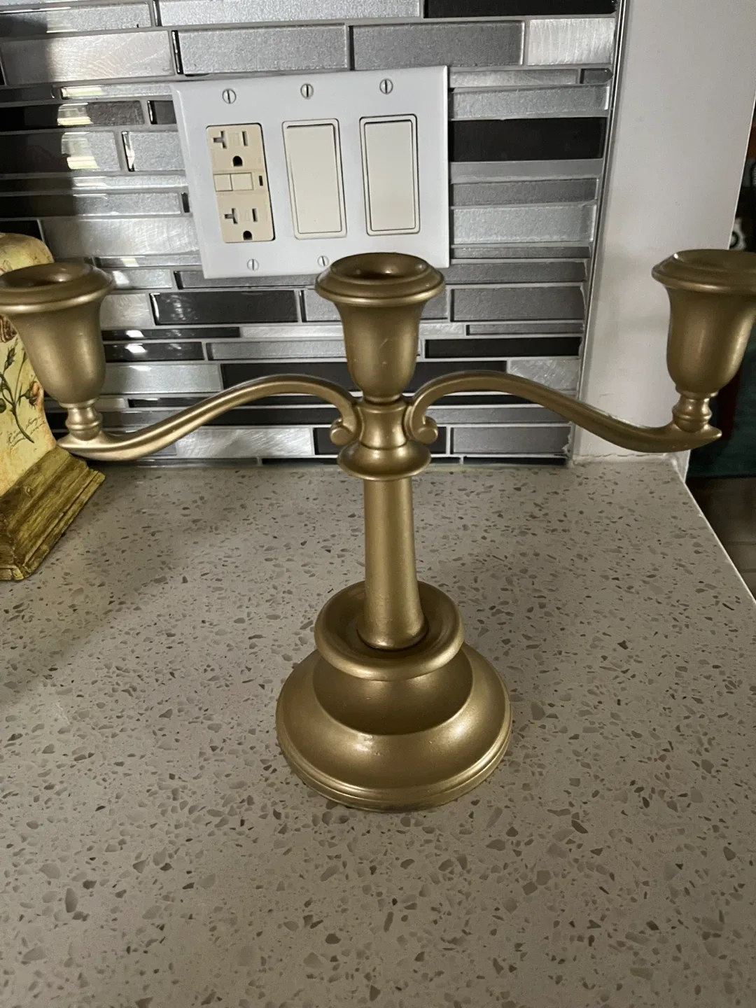 Gold Coloured Candlestick Holder image indicator(2)