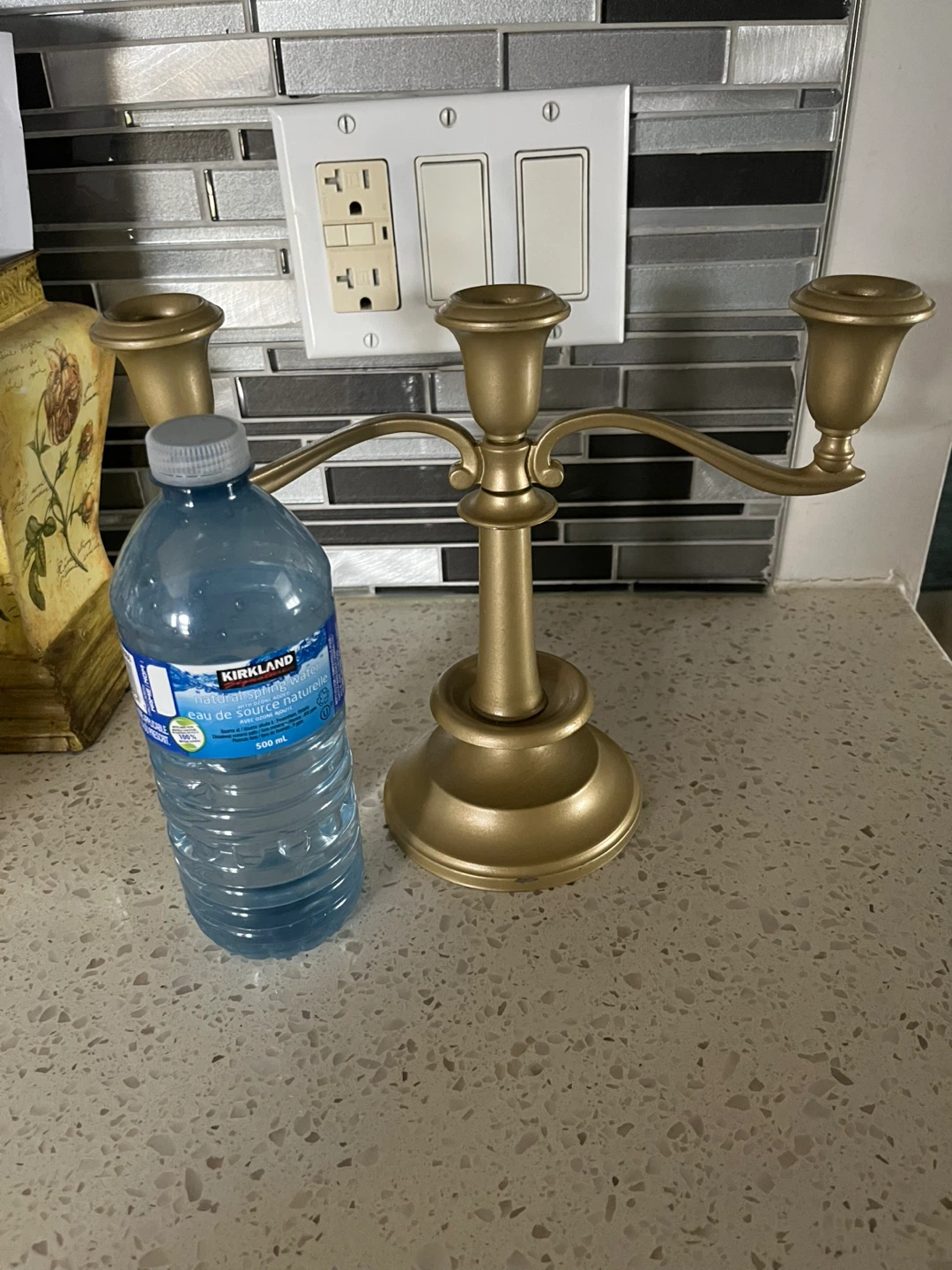 Gold Coloured Candlestick Holder - photo 3