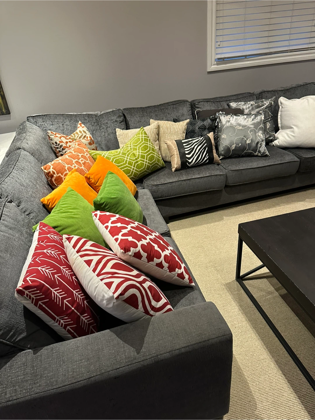 Staging Assorted Decorative Throw Pillows