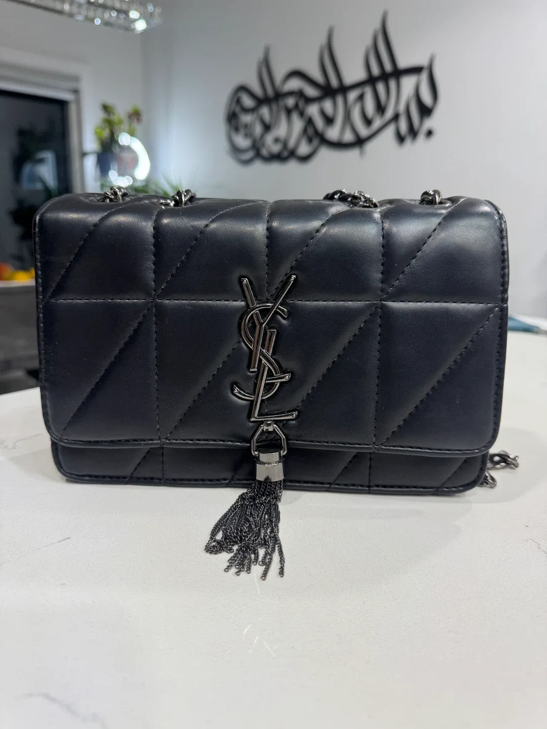 Saint Laurent Black Leather Shoulder Bag