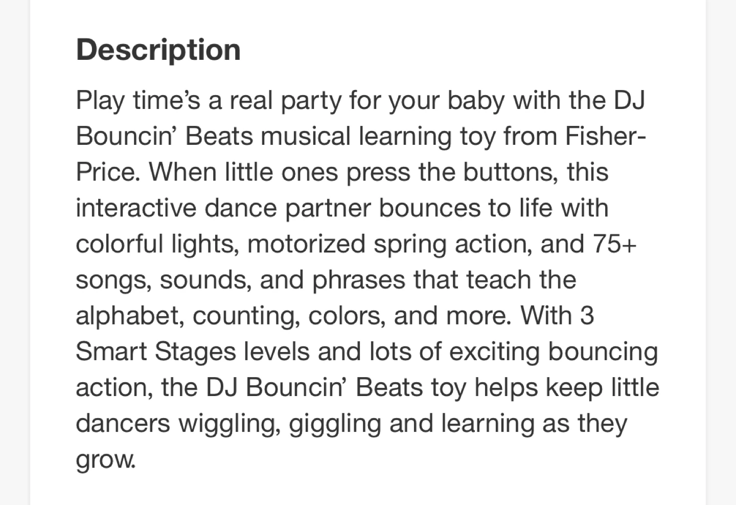 Fisher Price DJ Bouncing Beats - photo 2