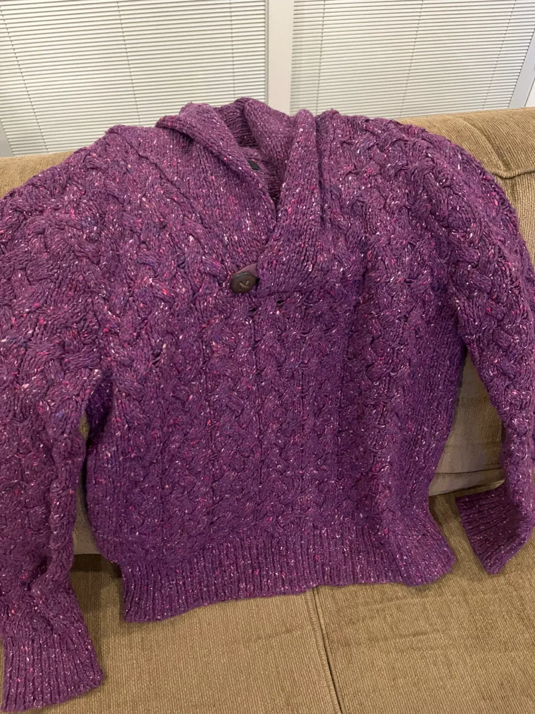 Zara Man Purple Knit Sweater - Size L