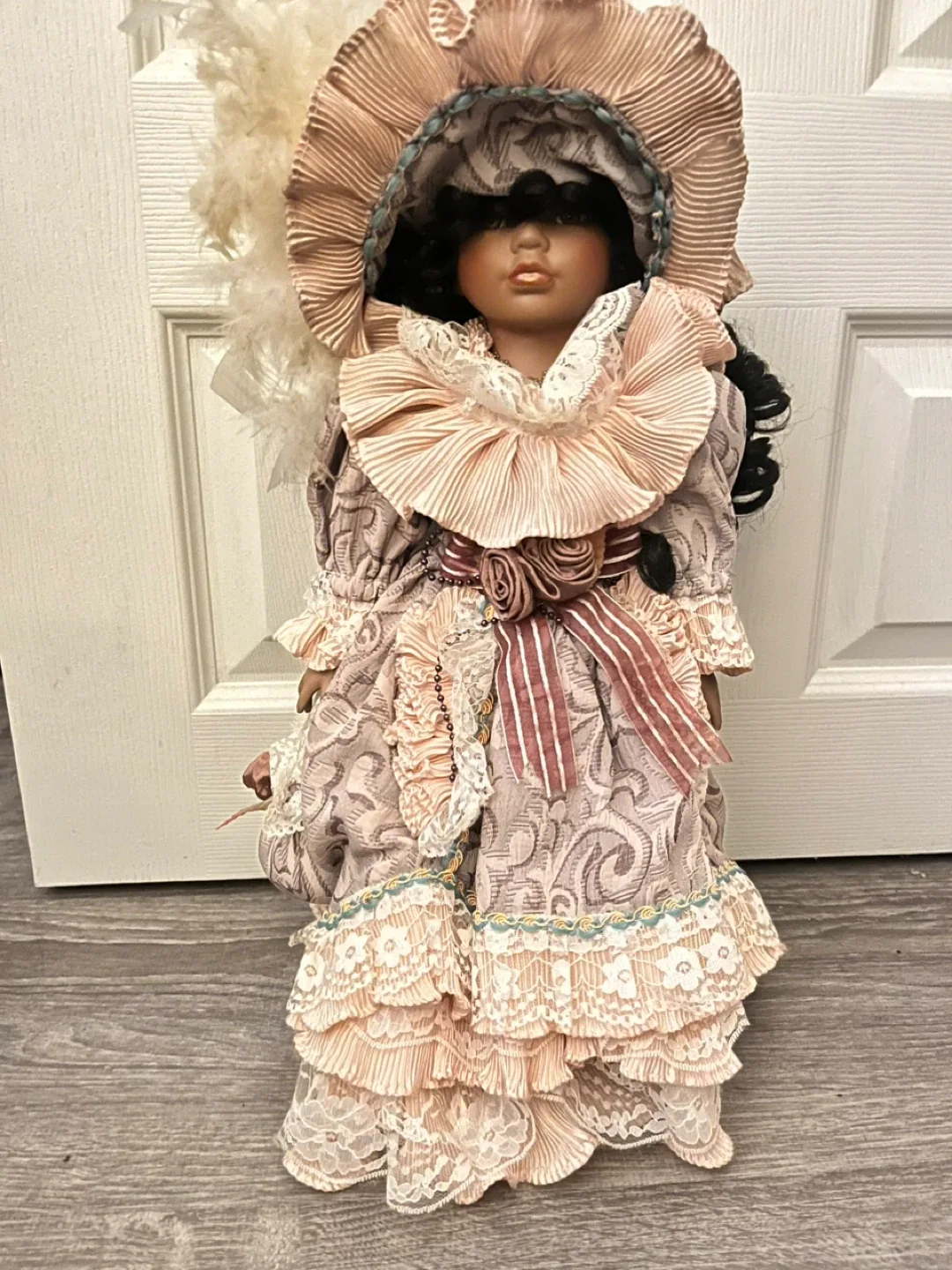 Collectible Porcelain Black Doll