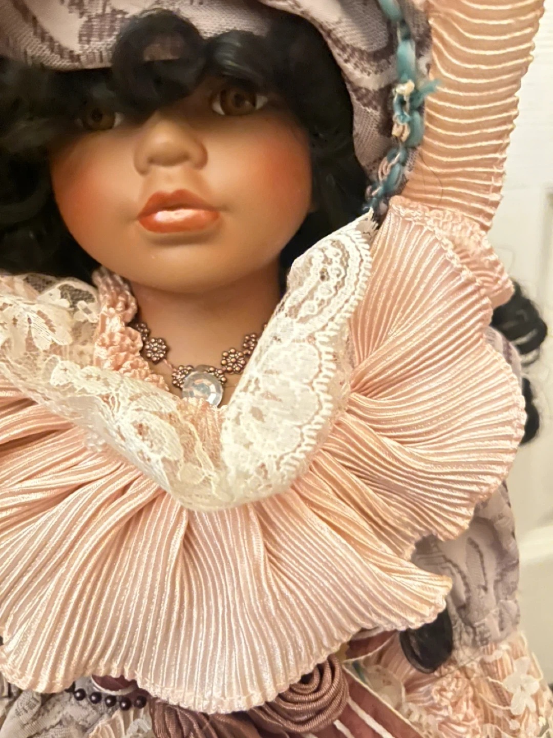 Collectible Porcelain Black Doll - photo 3