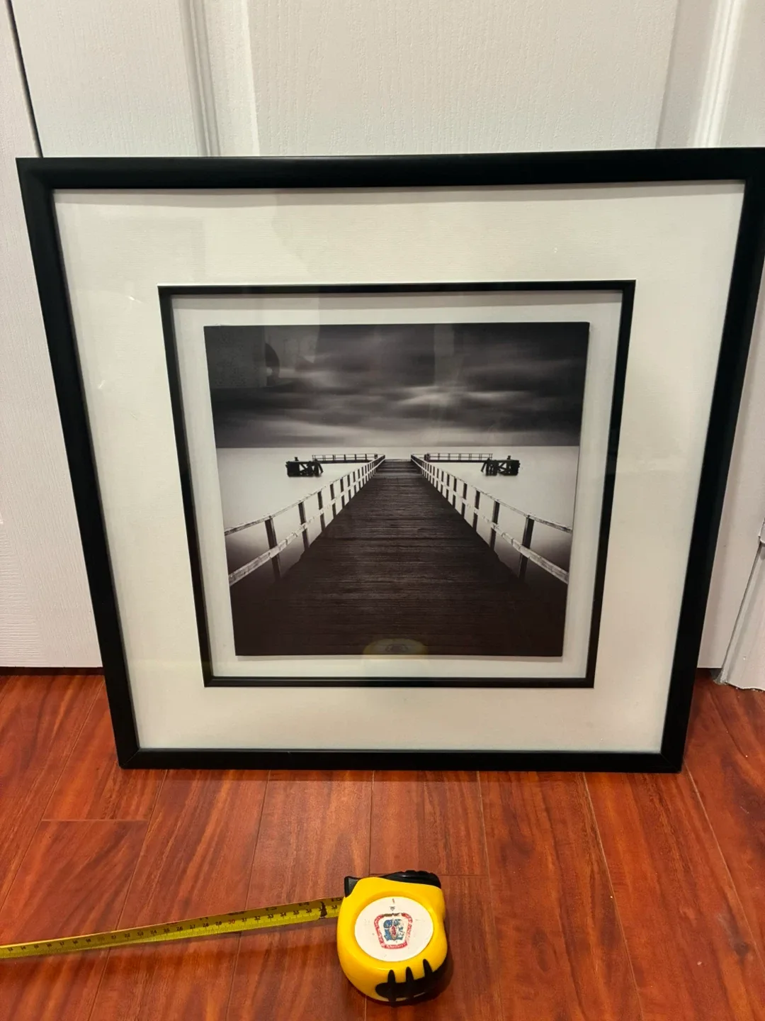 Framed Black & White Pier Print