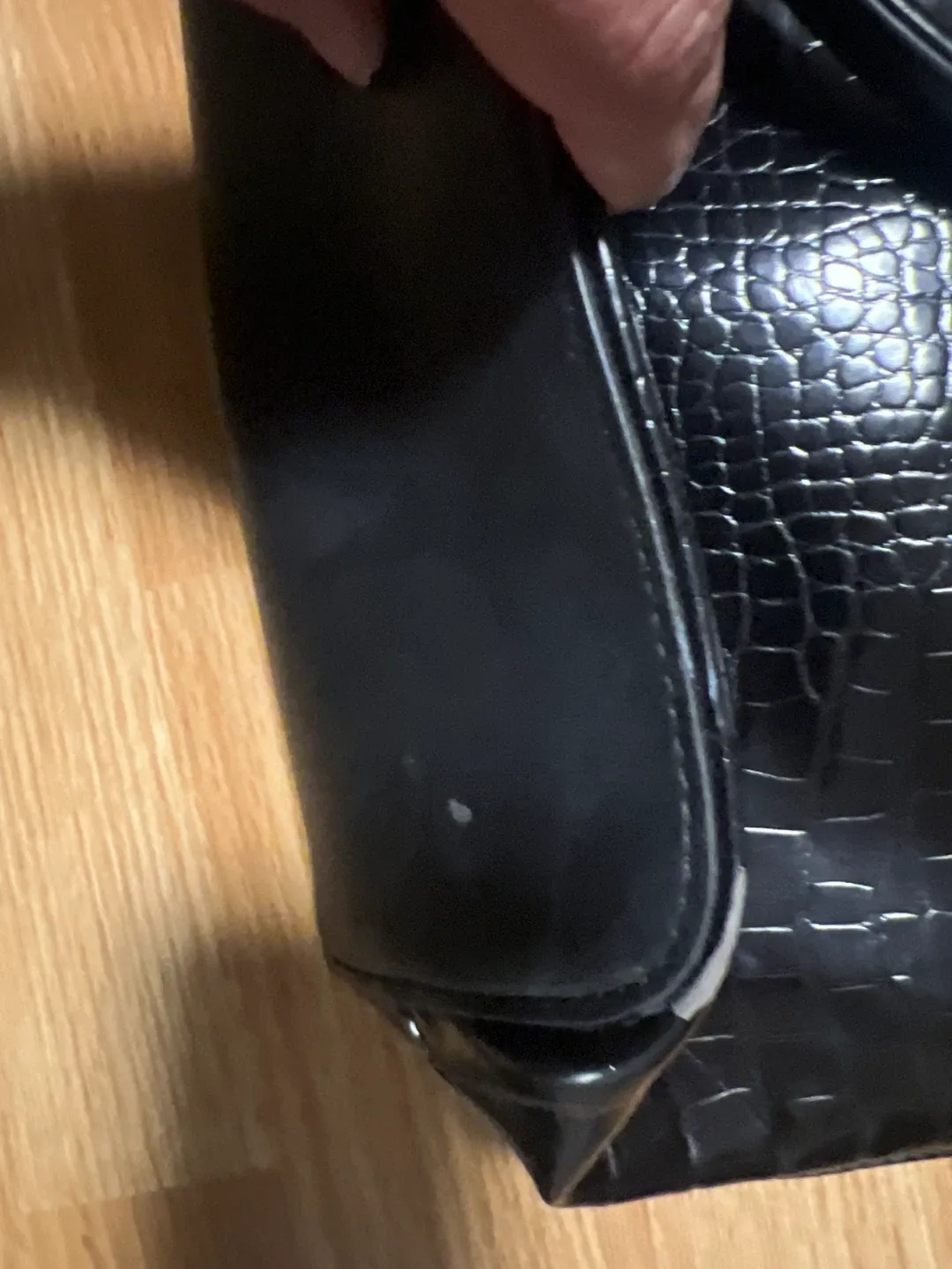 Anne Klein Black Croc Tote Bag image indicator(2)