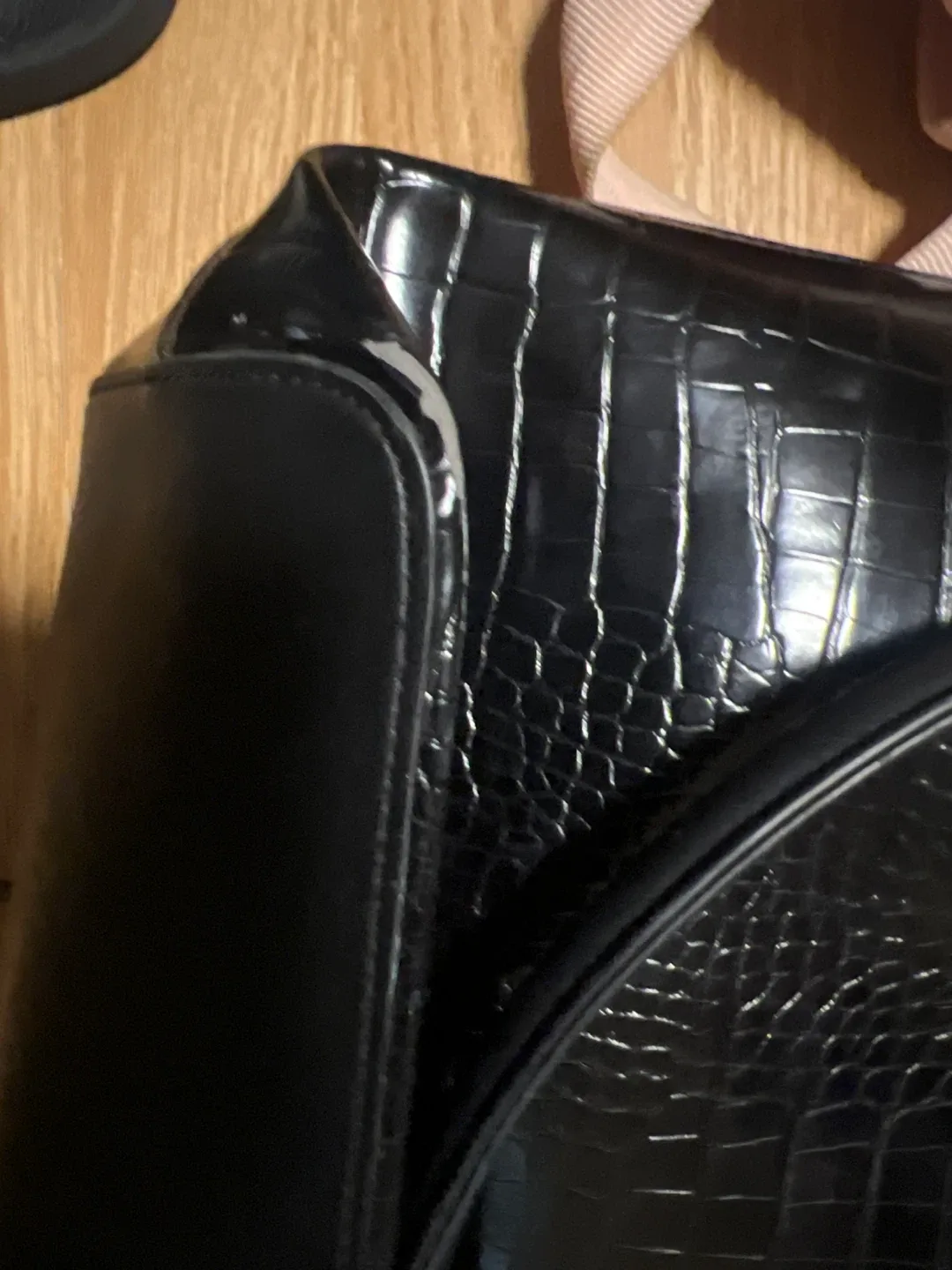 Anne Klein Black Croc Tote Bag image indicator(3)