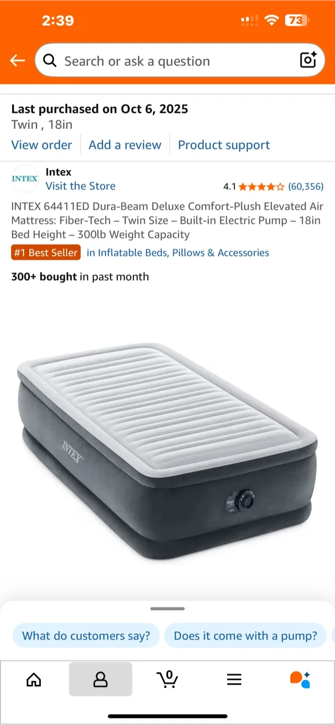 Intex Dura-Beam Deluxe Twin Air Mattress
