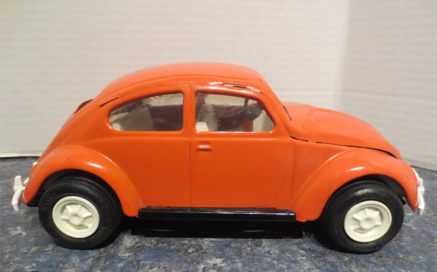 Tonka 1960 Vintage Orange VW Pressed Steel Beetle