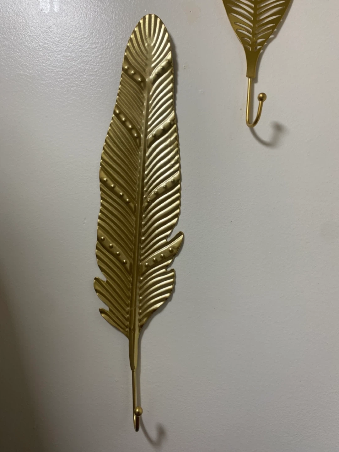 Gold Leaf Decorative Wall Hooks (Set of 3)