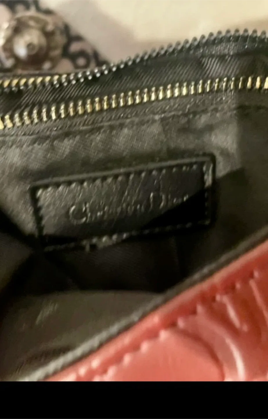 Christian Dior Saddle Bag - Burgundy Authentic with ID nr. image indicator(6)