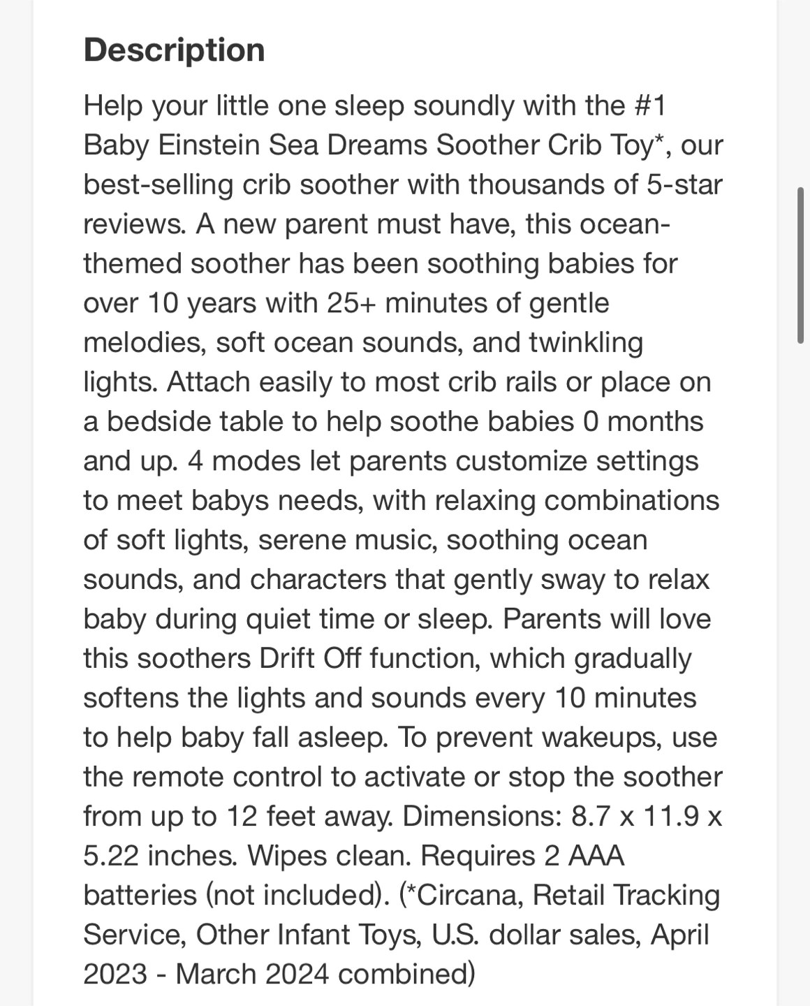 Baby Einstein Sea Dreams Soother - photo 2