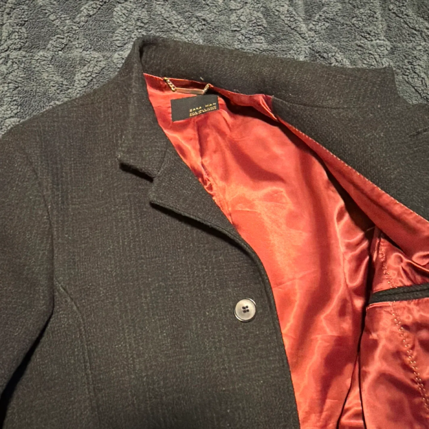 Zara Man Wool Blend Blazer - Size L