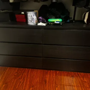 Ikea Dark Brown Wooden 6-Drawer Dresser | Karrot Ikea Dark Brown Wooden 6-Drawer Dresser | Karrot