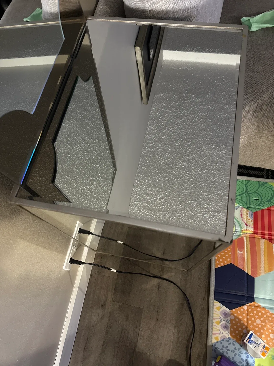 Mirrored Accent Table with Drawer image indicator(3)