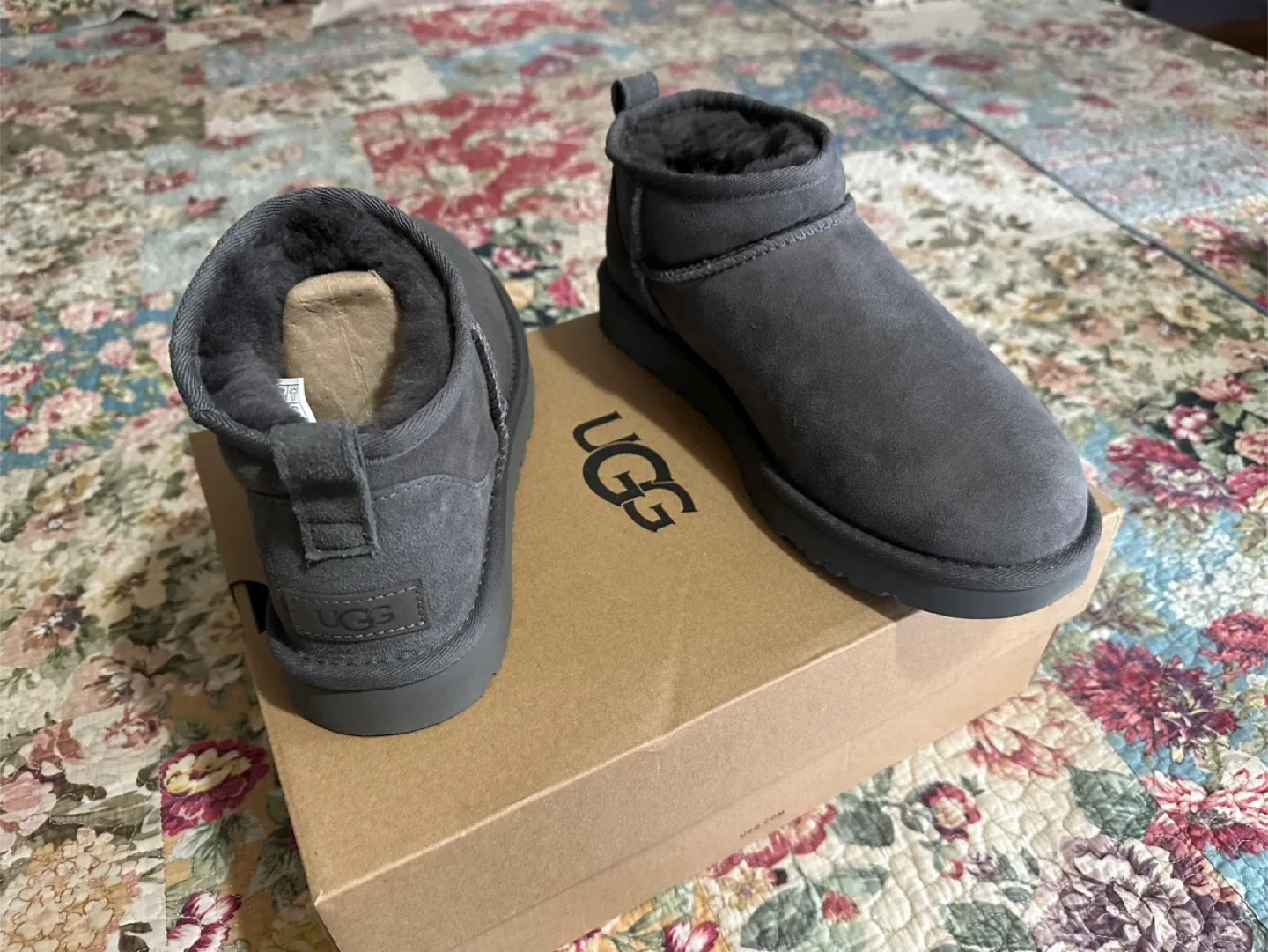 UGG Tasman X Gray Ankle Boots Size 9