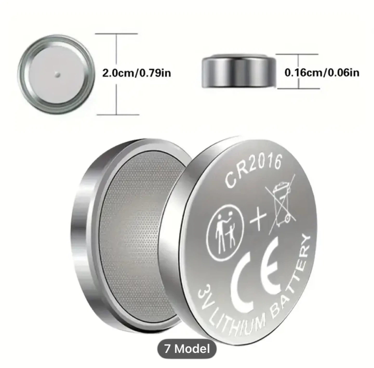 1pcs Car Key CR2016 Button Batteries - photo 2