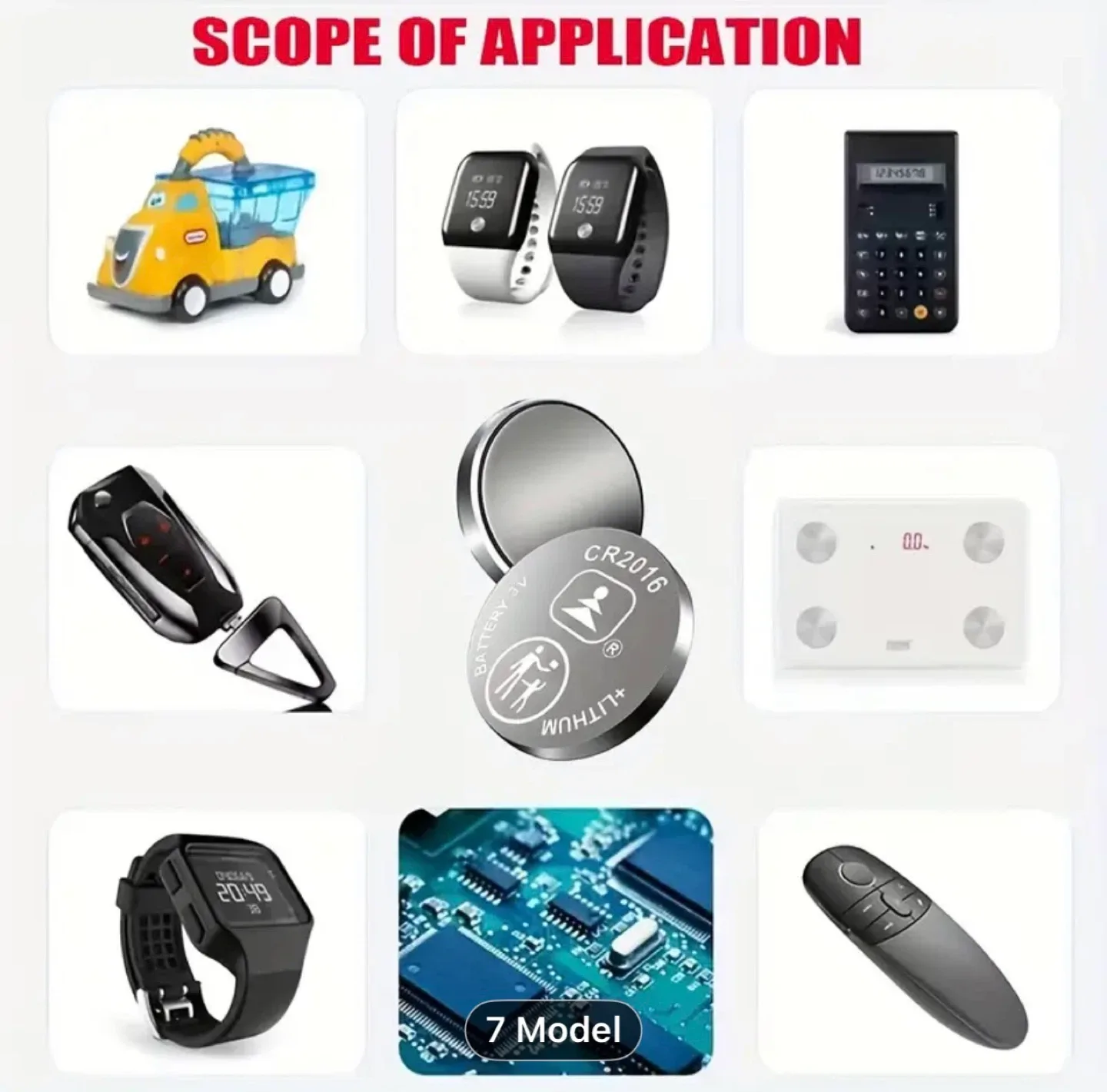 1pcs Car Key CR2016 Button Batteries image indicator(5)