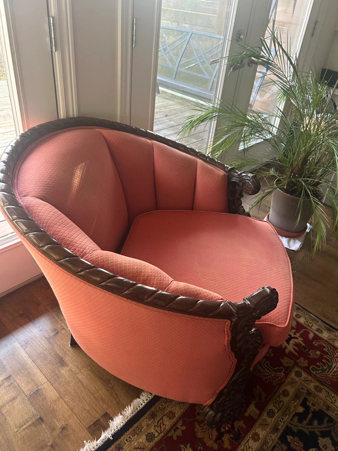 Vintage art deco barrel chairs