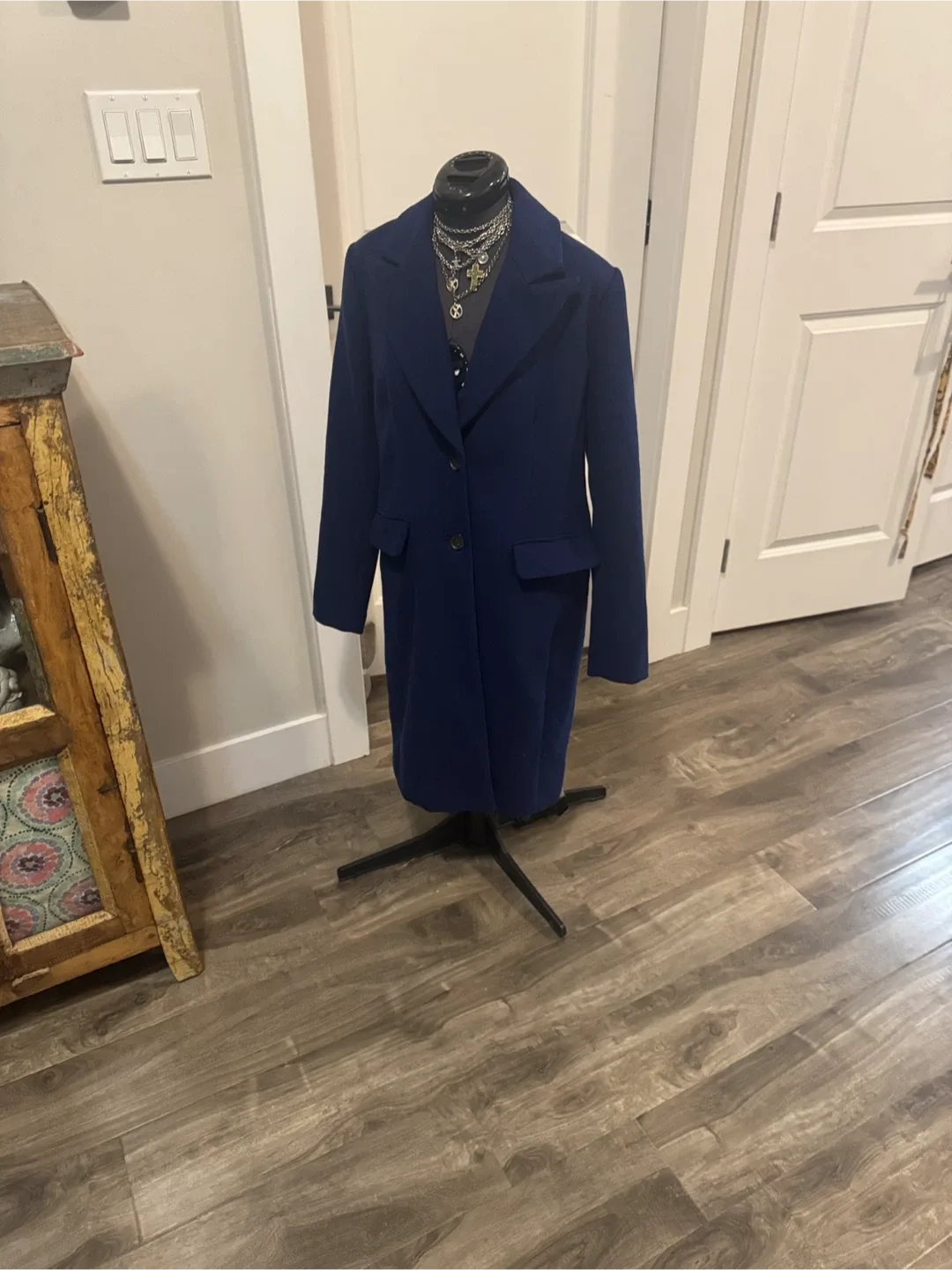 Banana Republic blue “db state” Coat - sz xs NWT image indicator(3)