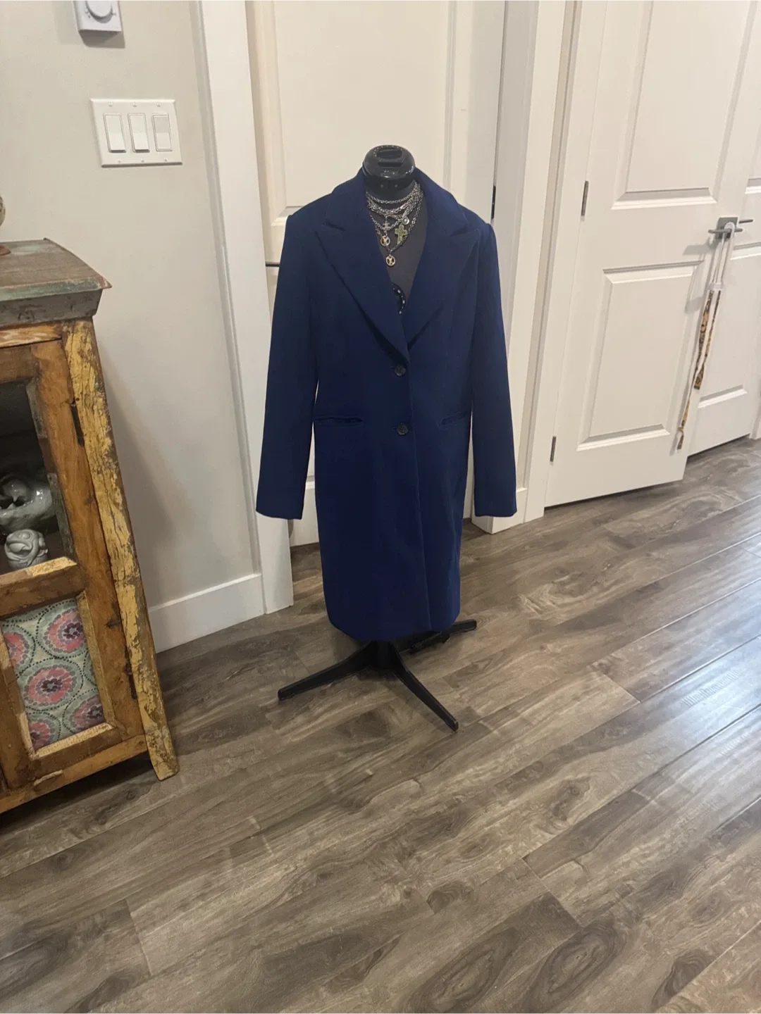 Banana Republic blue “db state” Coat - sz xs NWT
