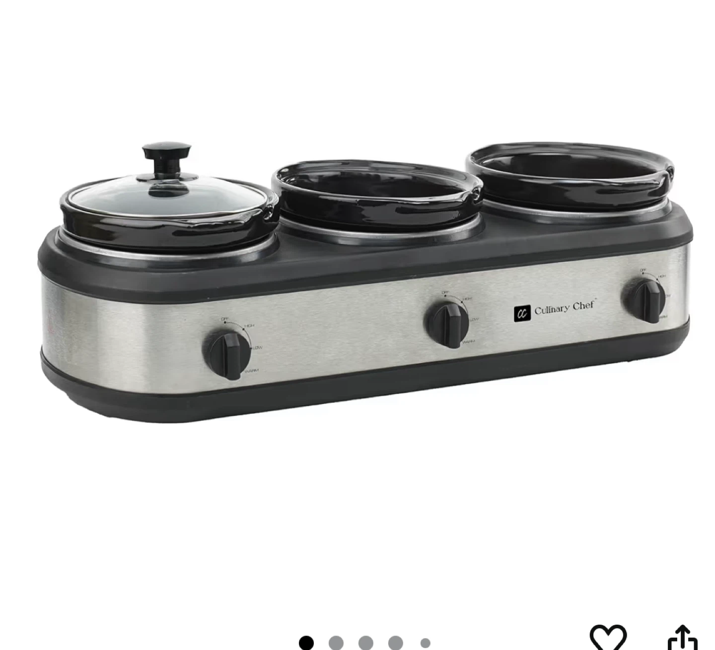 Culinary Chef Triple Slow Cooker