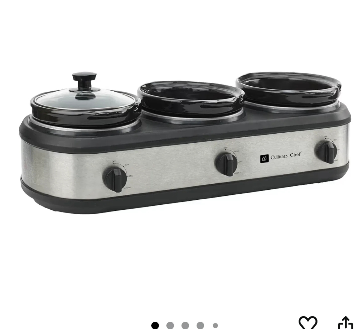 Culinary Chef Triple Slow Cooker