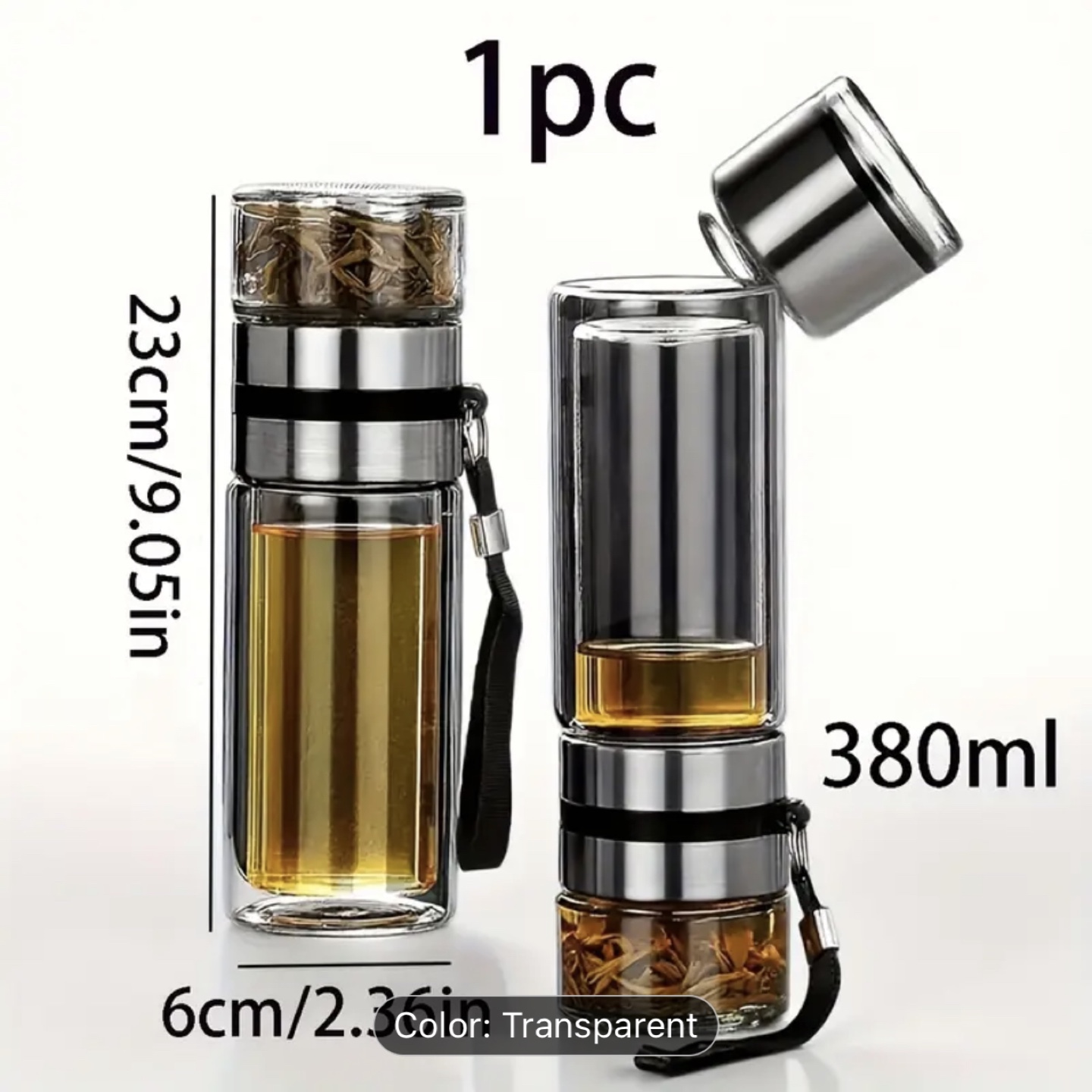 Brand New-Tea Water Separation Bottle - 380ml