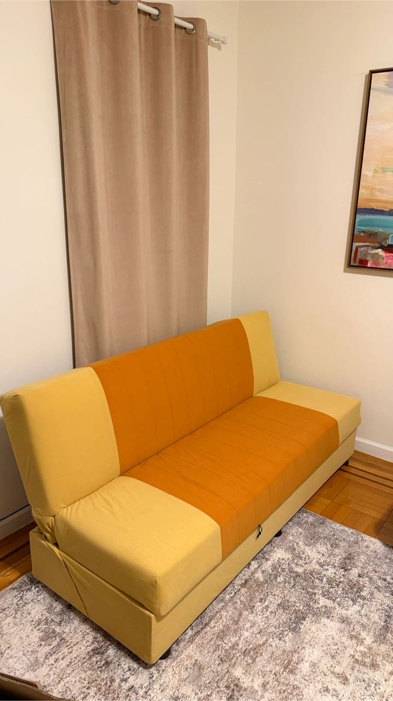 Yellow & Orange Sofa Bed - photo 2