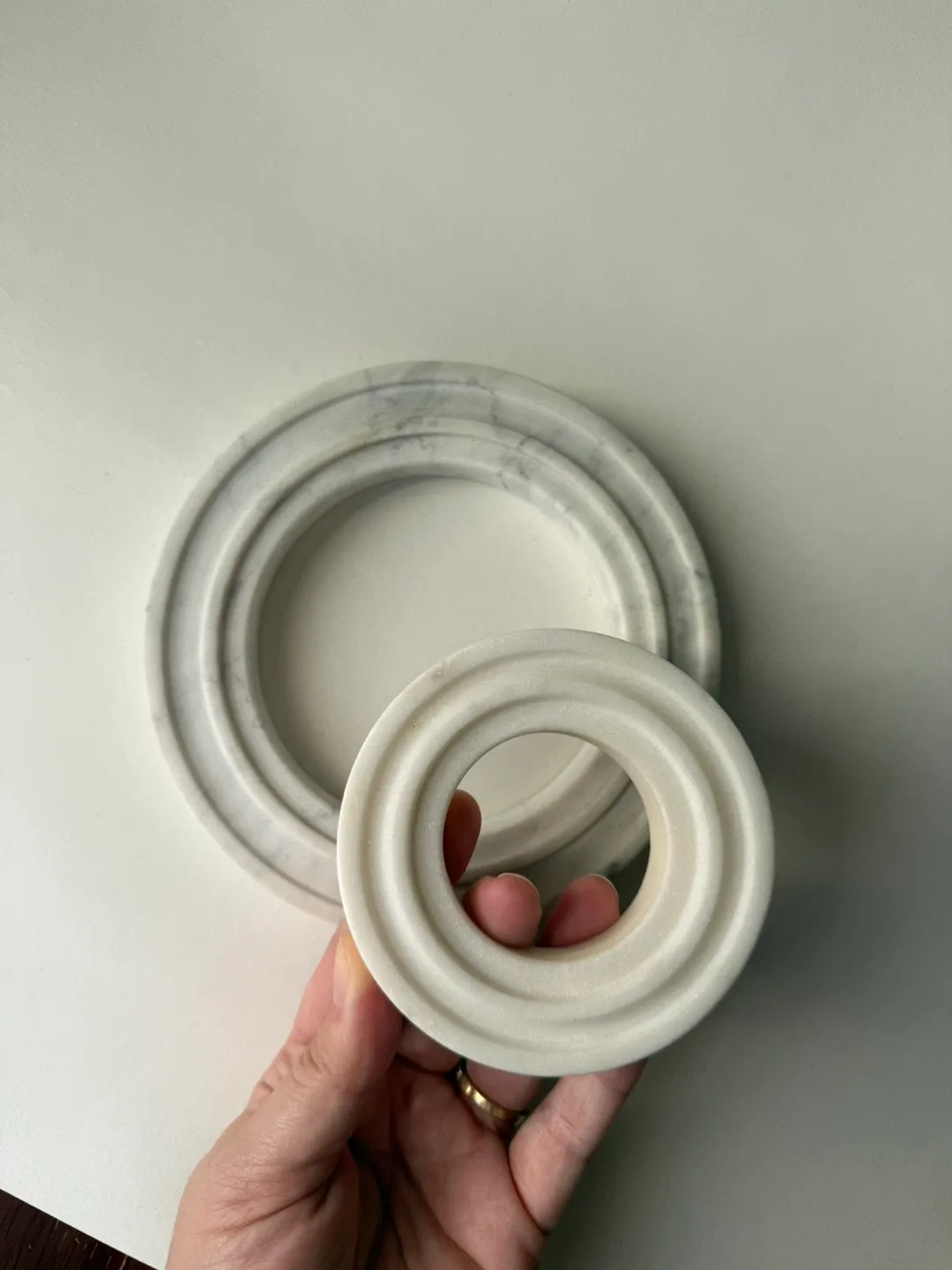 CB2 Granite Circle Trivets - set of 2