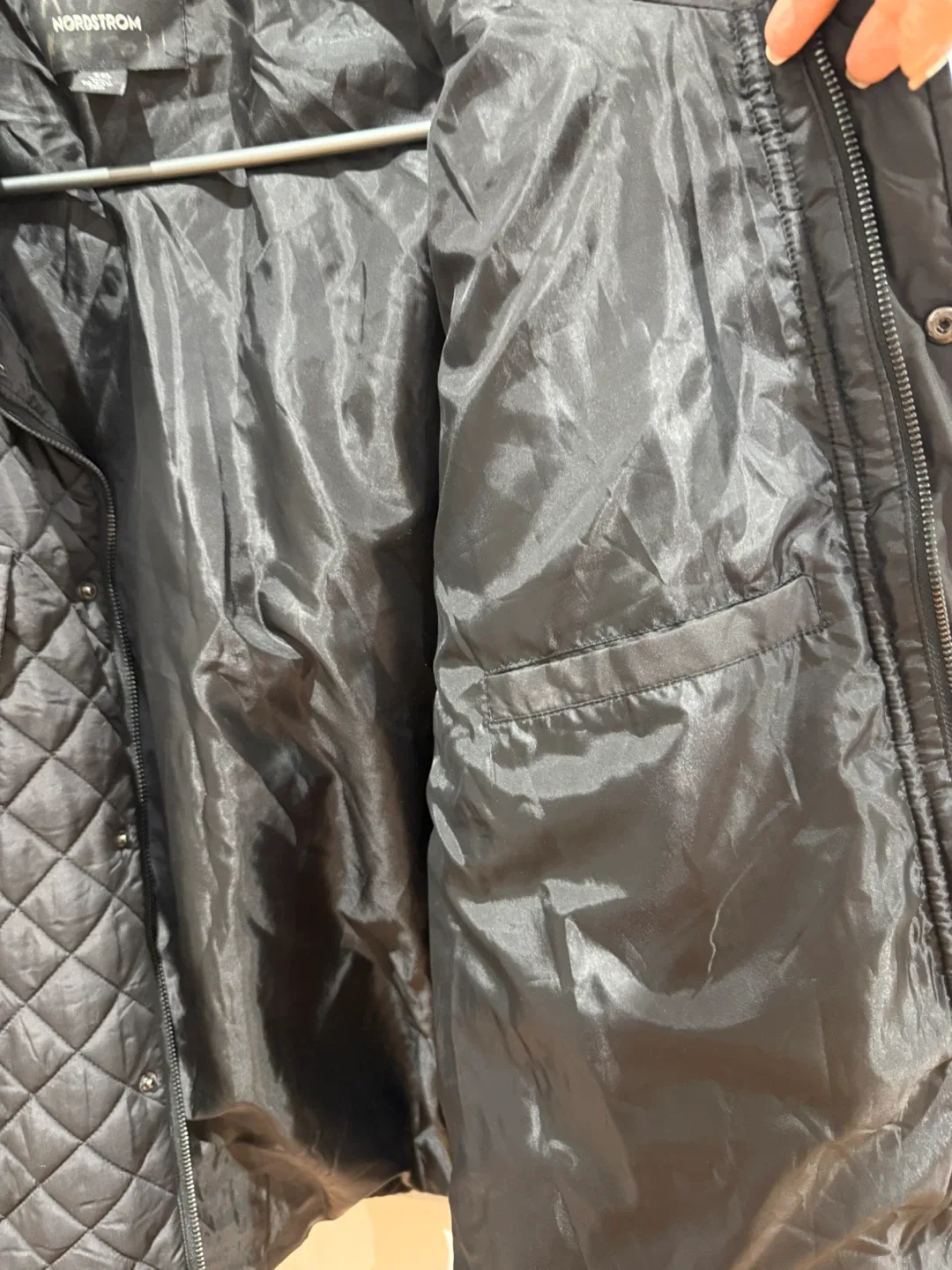 Women’s Nordstrom Black Quilted Jacket XXL image indicator(4)