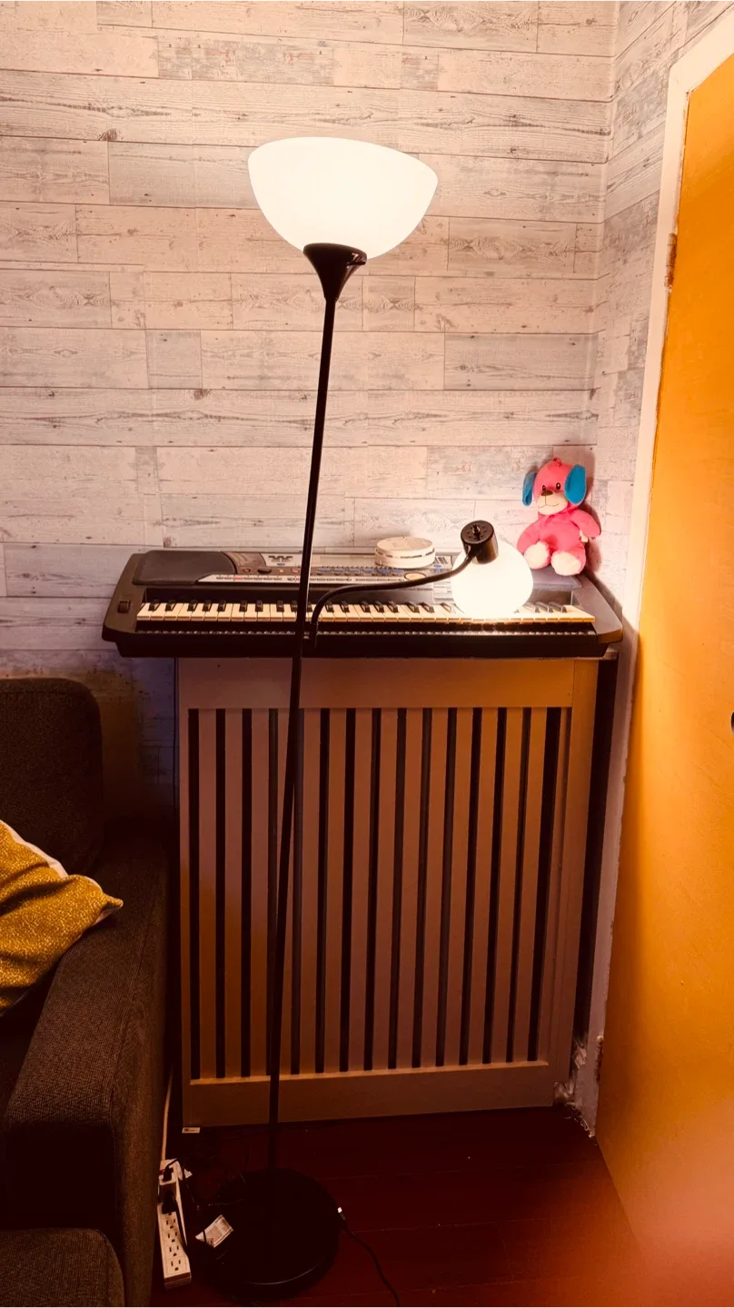 Floor Lamp with Reading Light, Black image indicator(6)