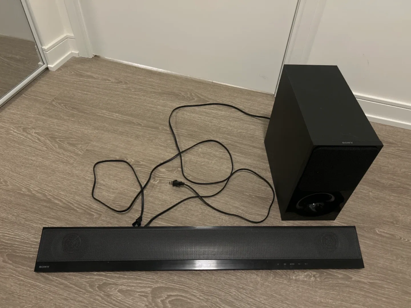 Sony sound system: SA-WCT390 Active Subwoofer and soundbar