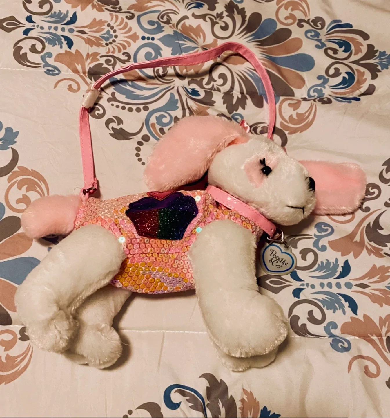 Poodle Co. Plush Dog Purse - Sparkly & Cute!