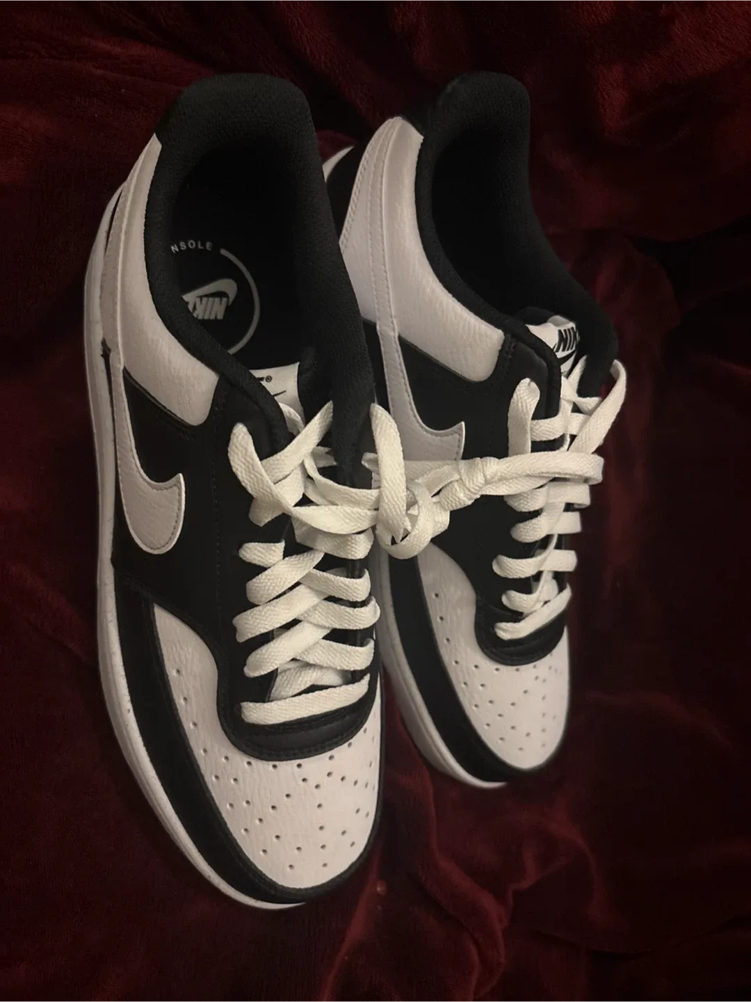 Nike Court Vision Low Shoes - Black & White